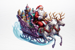 Christmas purple santa claus sublimation PNG Product Image 3