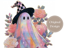 Holographic Ghost Tumbler Wrap, Glitter Halloween Tumbler Product Image 3