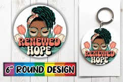 Bright Round Coasters Design, Praying Woman Product Image 1