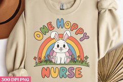 One Hoppy Nurse PNG, Retro Nurse Easter Sublimation P Product Image 3