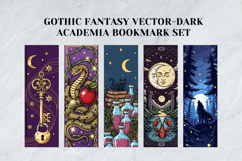 Gothic Fantasy Vector Dark Academia Bookmark Set Product Image 3