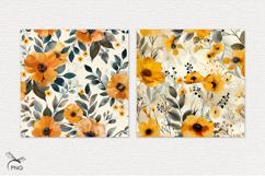 Floral digital paper, background clipart Product Image 3