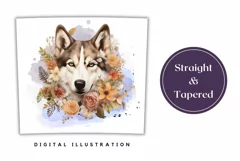 Watercolor Dog Tumbler Wrap Design, Dog Sublimation PNG Product Image 3
