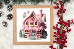 Pink Christmas Crochet Clipart, Christmas PNG Product Image 3