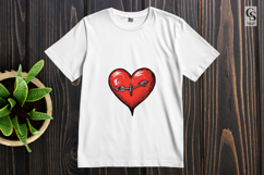 Hand Drawn Heart Arrow Clipart Sublimation PNG Product Image 3
