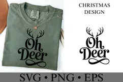 Oh Deer Svg | Christmas svg | Shirt Svg Product Image 3