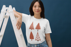 Geometric Christmas Tree Set Embroidery Design Product Image 3