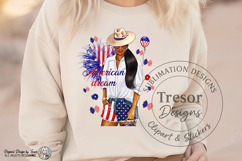 American Dream Patriotic Woman Design 4th of July USA Pride Product Image 3