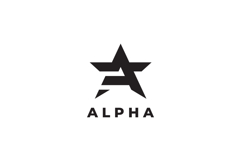 Alpha Letter A Logo Design Vector Product Image 3