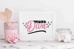 Little diva svg, Mama and Mini SVG, Mom Life svg, Mother's D Product Image 2
