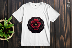 Elegant Dark Floral Mandala PNG Product Image 2