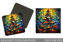 Christmas Tree Magnet. Christmas Square Magnet Sublimation Product Image 1