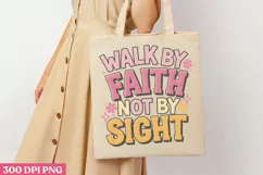 Walk by faith not by sight PNG, Retro Christian Sublima Product Image 3