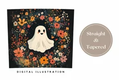 Cartoon Ghost Tumbler Wrap Design, Fantasy Tumbler Template Product Image 3