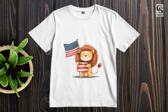 Patriotic Lion Clipart PNG Product Image 3