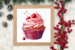 Watercolor Christmas Cakes Clipart, Christmas Clipart Product Image 3