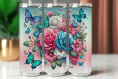 Spring Tumbler Wrap 20 oz - roses Product Image 1