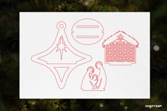 3D Nativity Scene Ornament Laser Cut | Glowforge | SVG Product Image 2