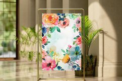 Watercolor Floral Wedding Digital Paper Bundle Product Image 3