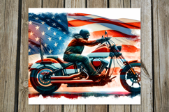 Motorcycle patriot | 4 Skinny tumbler sublimation designs PL Product Image 3