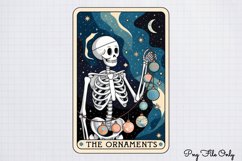 Funny Christmas Skeleton Tarot Cards Clipart PNG Product Image 1