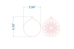 Christmas Ornament SVG laser cut file for Glowforge Product Image 4