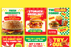 Modern Retro Fast Food - Instagram Post Product Image 3