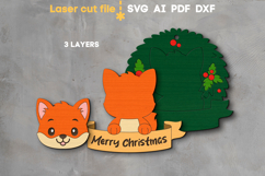 Squirrel Christmas Ornament SVG laser cut file for Glowforge Product Image 3