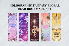 Holographic Fantasy Floral Bookmark Set,Gift for Readers Product Image 3