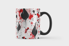 Red Black Splatter Digital Paper Product Image 3