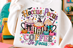 Hocus Pocus Coffee to Focus Halloween PNG Product Image 1