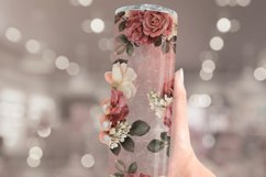 Roses Tumbler Sublimation | Flowers Tumbler Seamless Wrap Product Image 3