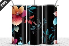 Flowers Tumbler Wrap | Sublimation Design | Tumbler PNG Product Image 1