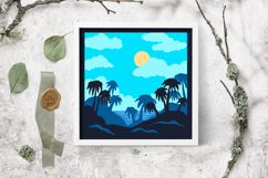 Beach layered paper cut | beach layered paper cutting Product Image 3