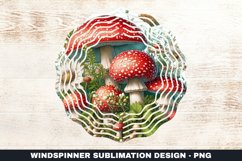 Mushrooms Wind Spinner Sublimation Design Product Image 1