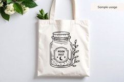 Hand Drawn Moon Dust Jar SVG - Halloween SVG Product Image 3