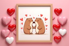 Couple Cat Cup Valentine Clipart, Valentines Clipart Product Image 3