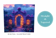 Neon Tropical Tumbler Wrap Design, Jungle Tumbler Design Product Image 3