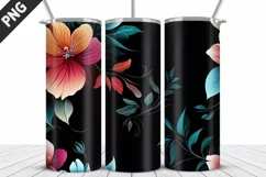 Flowers Tumbler Wrap | Sublimation Design | Tumble PNG Product Image 4