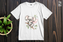 Cute Fairy Koala Watercolor Clipart Sublimation PNG Product Image 3