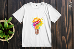 Colorful Light Bulb Idea Clipart Sublimation PNG Product Image 3