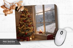 Festive Holiday Scene Mouse Pad PNG Design Product Image 1