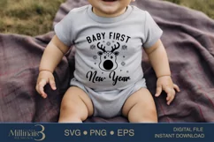 Baby First New Year SVG PNG Sublimation | Pregnancy Announce Product Image 3