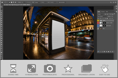 Bus Shelter Poster Night Product Image 2