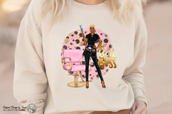 Girl Boss Hairstylist PNG Black Woman Salon Sublimation PNG Product Image 3