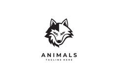 Wolf and Fox Head Logo Design Vector Illustration Product Image 3
