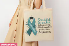 Beautiful Not Broken PNG, Syndrome Sublimation PNG Product Image 1