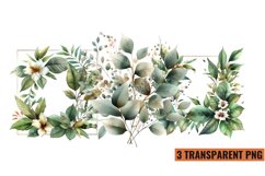 Watercolor Botanical Clipart Sublimation, PNG Product Image 1