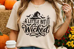 A Little Bit Wicked Svg, Halloween Witch Svg, Witch Hat Svg. Product Image 4