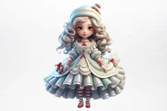 Christmas Little Girl Clipart PNG Product Image 3